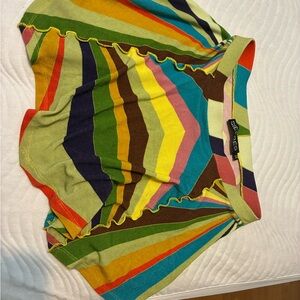 SIEDRES Vibrant Chevron Mini Skirt